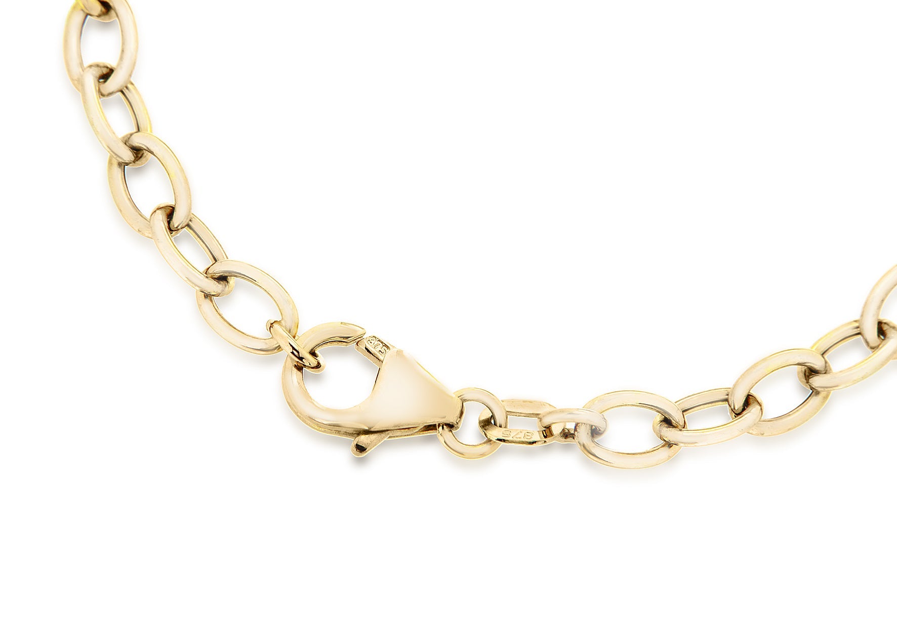 9K Yellow Gold Belcher Bracelet With Heart Tag For Elegant Style