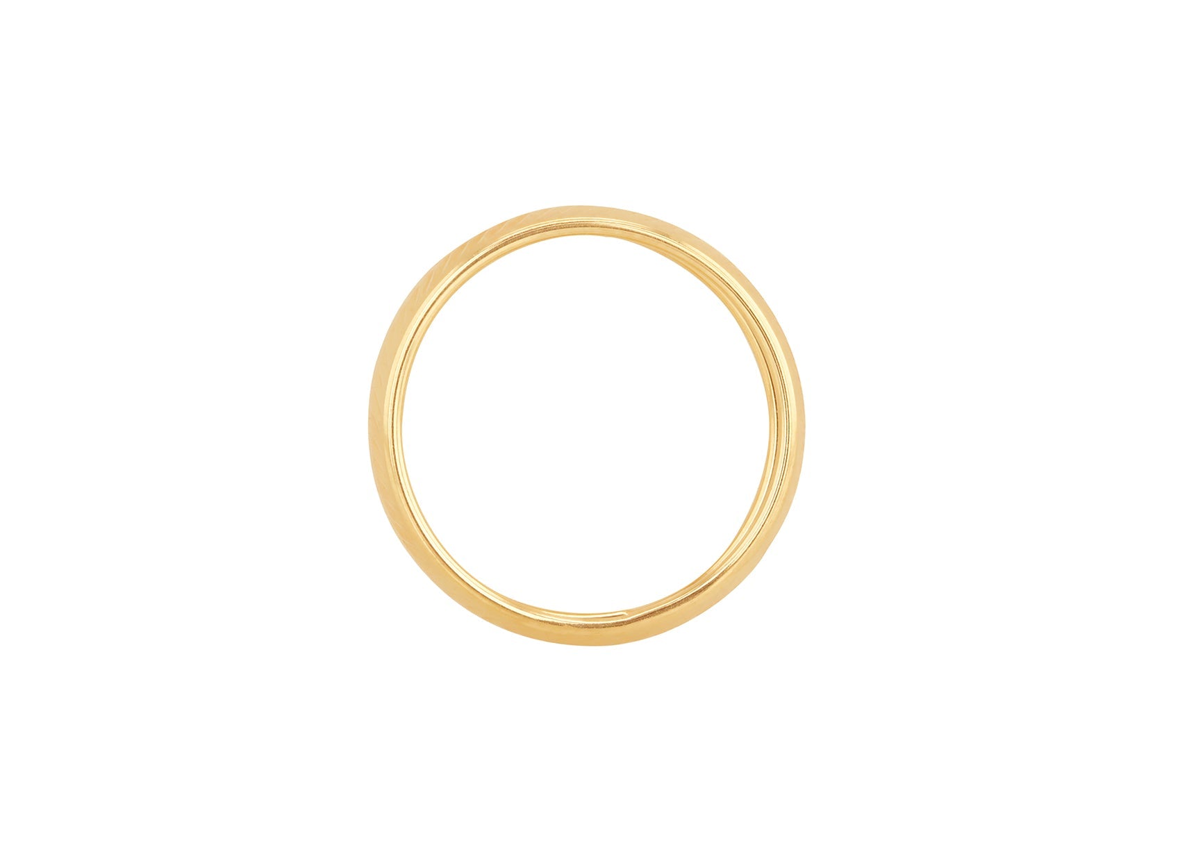 9K Yellow Gold Diamond-Cut Ring Elegant Contemporary Jewelry Gift