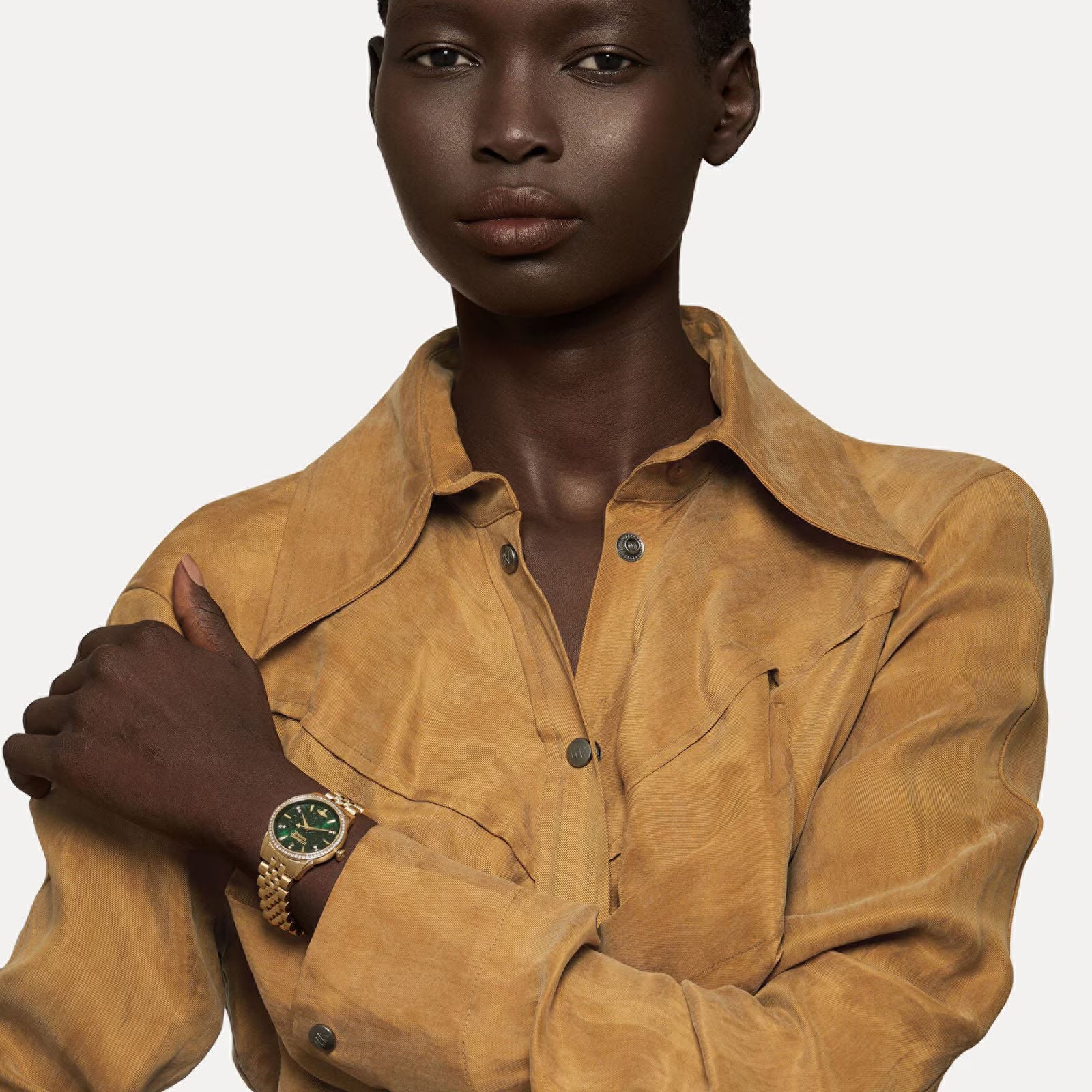 Vivienne Westwood Little Wallace Green Dial Stainless Steel Women's Watch VV327GRGD