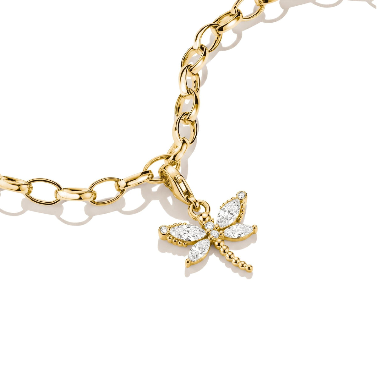 Thomas Sabo Gold-Plated Dragonfly Charm with White Zirconia CC1872MY CC1872MY view 2