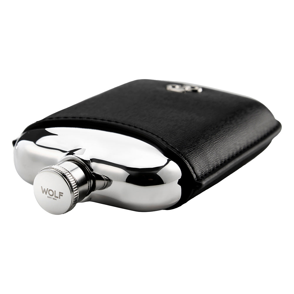 Wolf Philipp Hip Flask With Cover Black