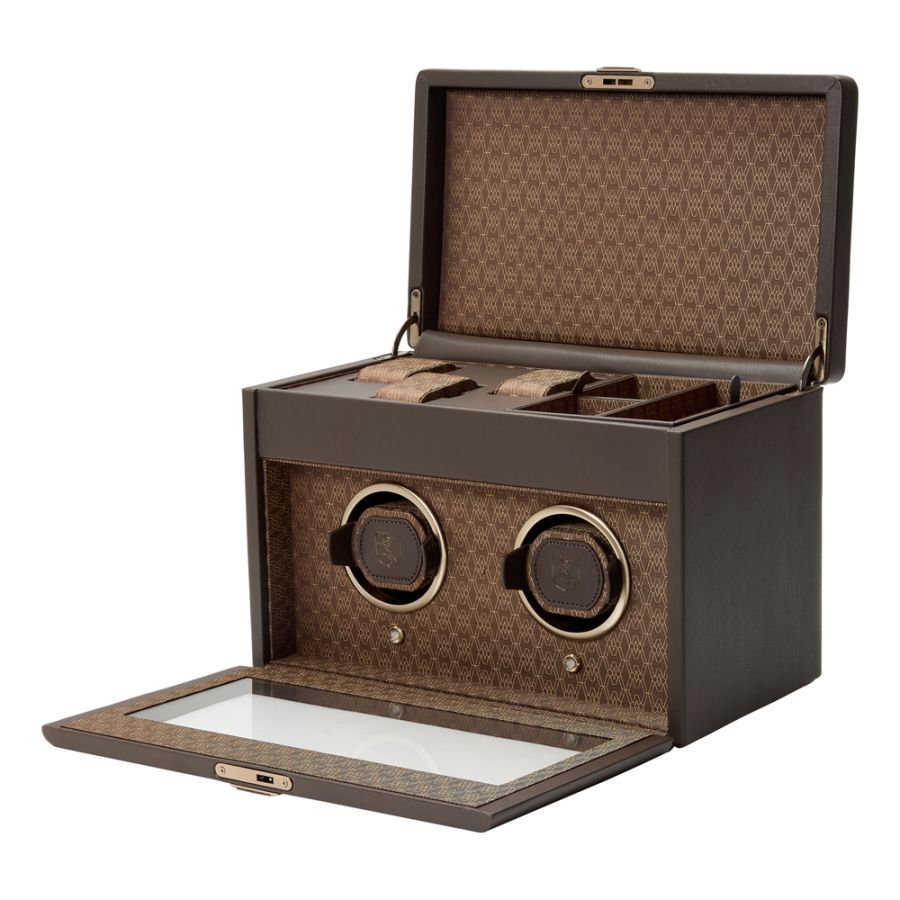 Wolf Earth Double Coffee Watch Winder 190406