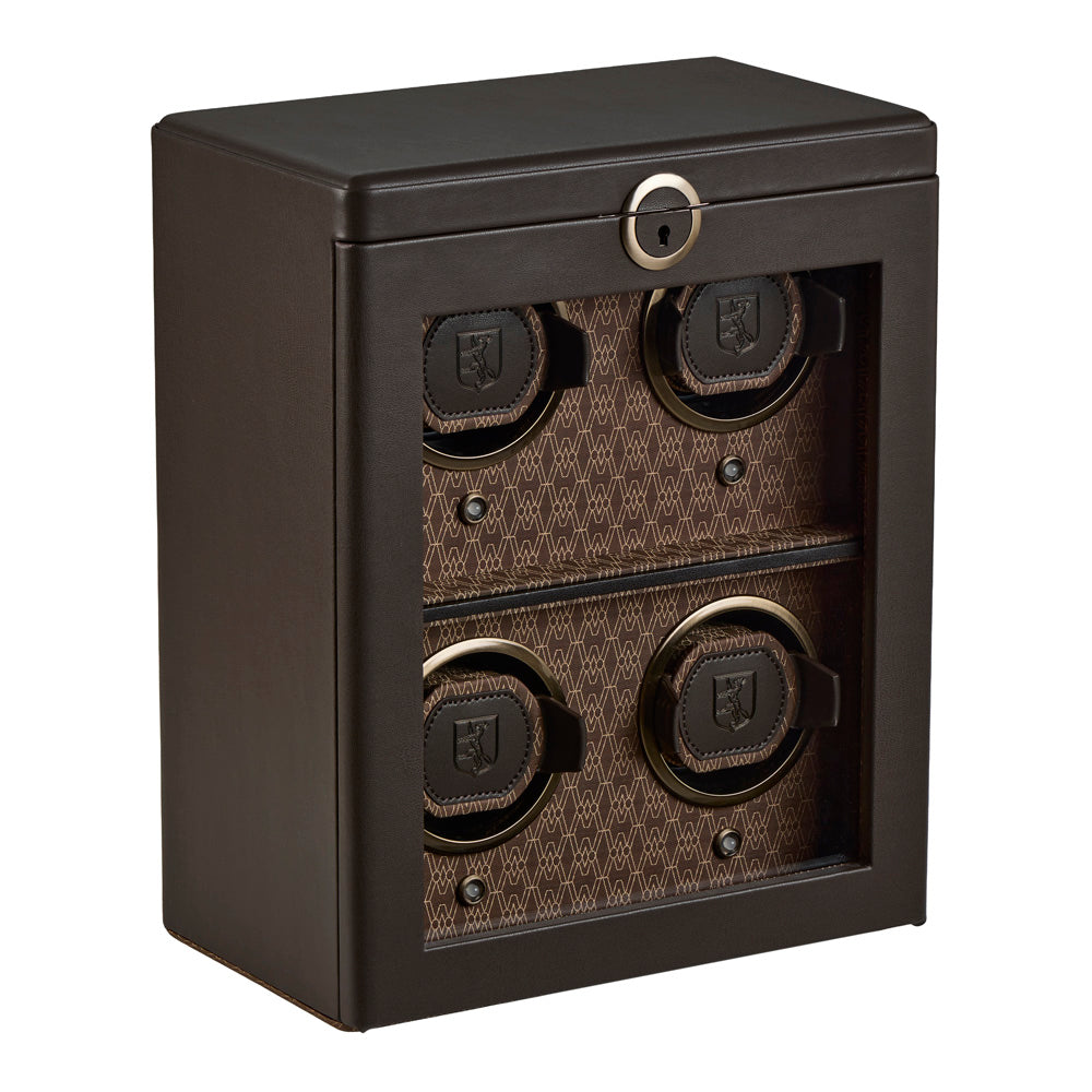 WOLF Earth 4 Piece Watch Winder in Coffee