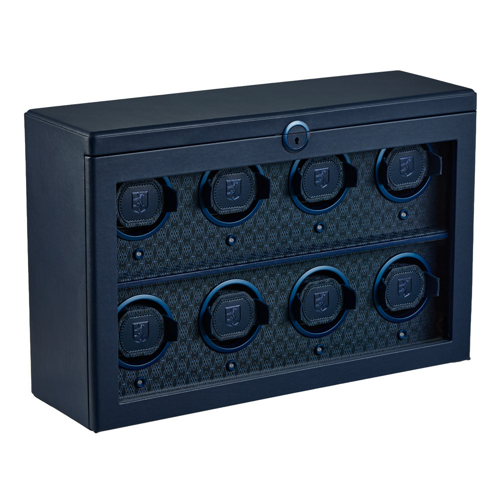WOLF Earth 8 Piece Watch Winder in Midnight Blue