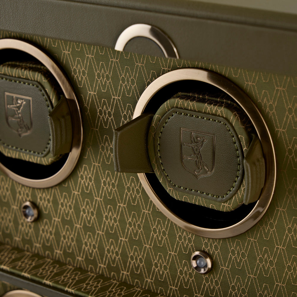 WOLF Earth 8 Piece Watch Winder in Olive