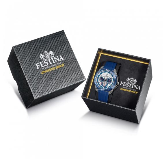 Festina Chrono Bike Blue Rubber Strap Watch F20725/4