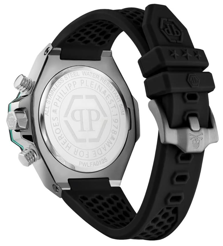 Philipp Plein Analog Black Dial Silicone Band Watch PWLFA0125