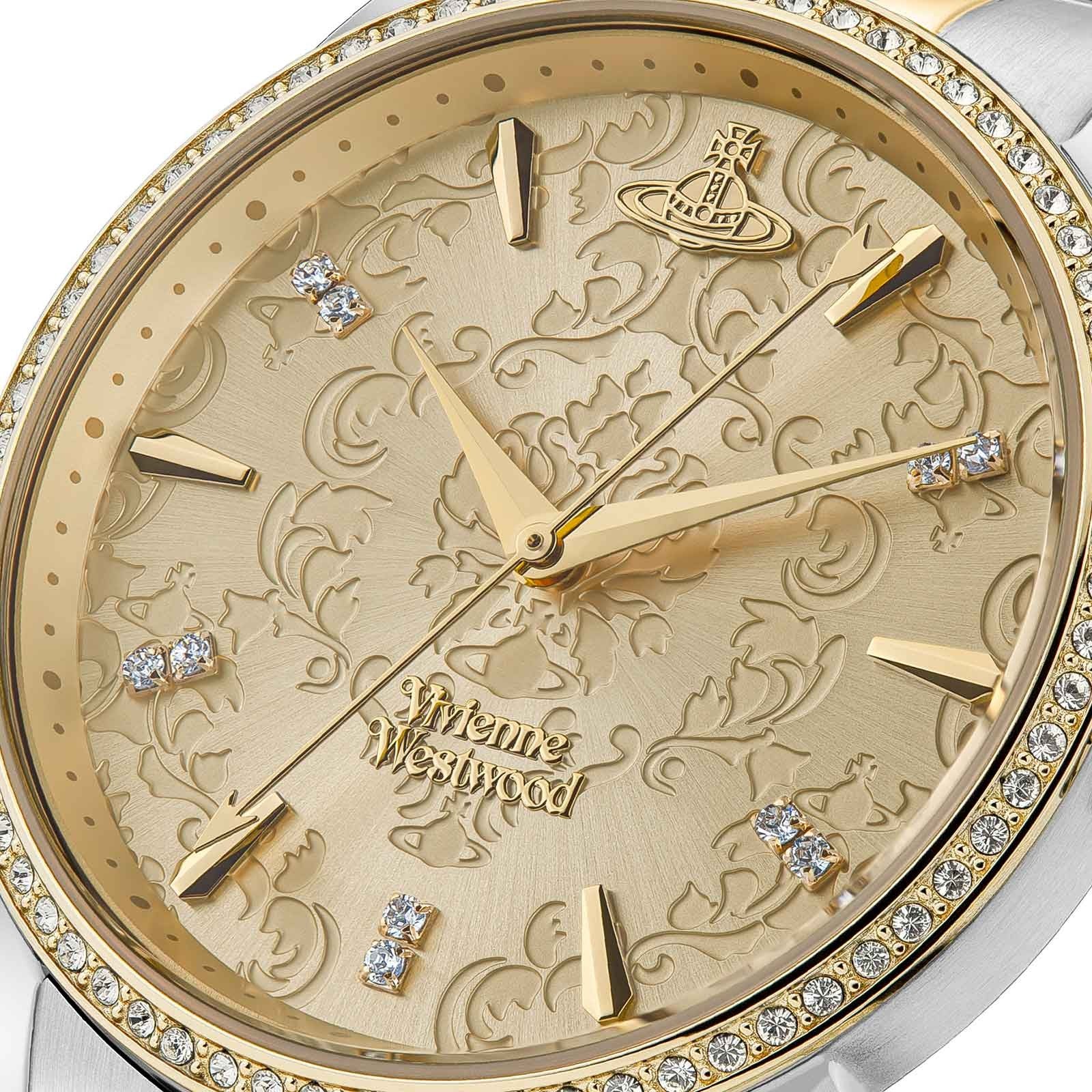 Vivienne Westwood Wallace Gold Dial Stainless Steel Women's Watch VV208CPSG