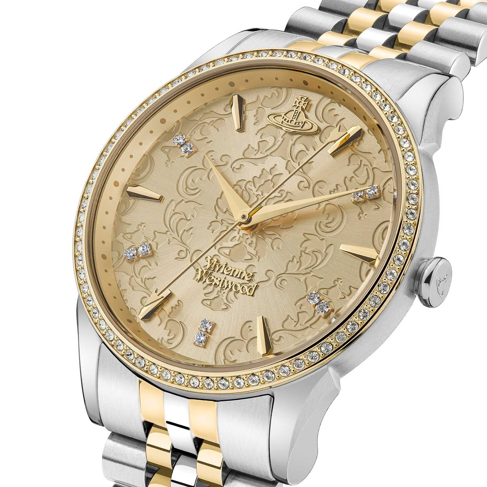 Vivienne Westwood Wallace Gold Dial Stainless Steel Women's Watch VV208CPSG