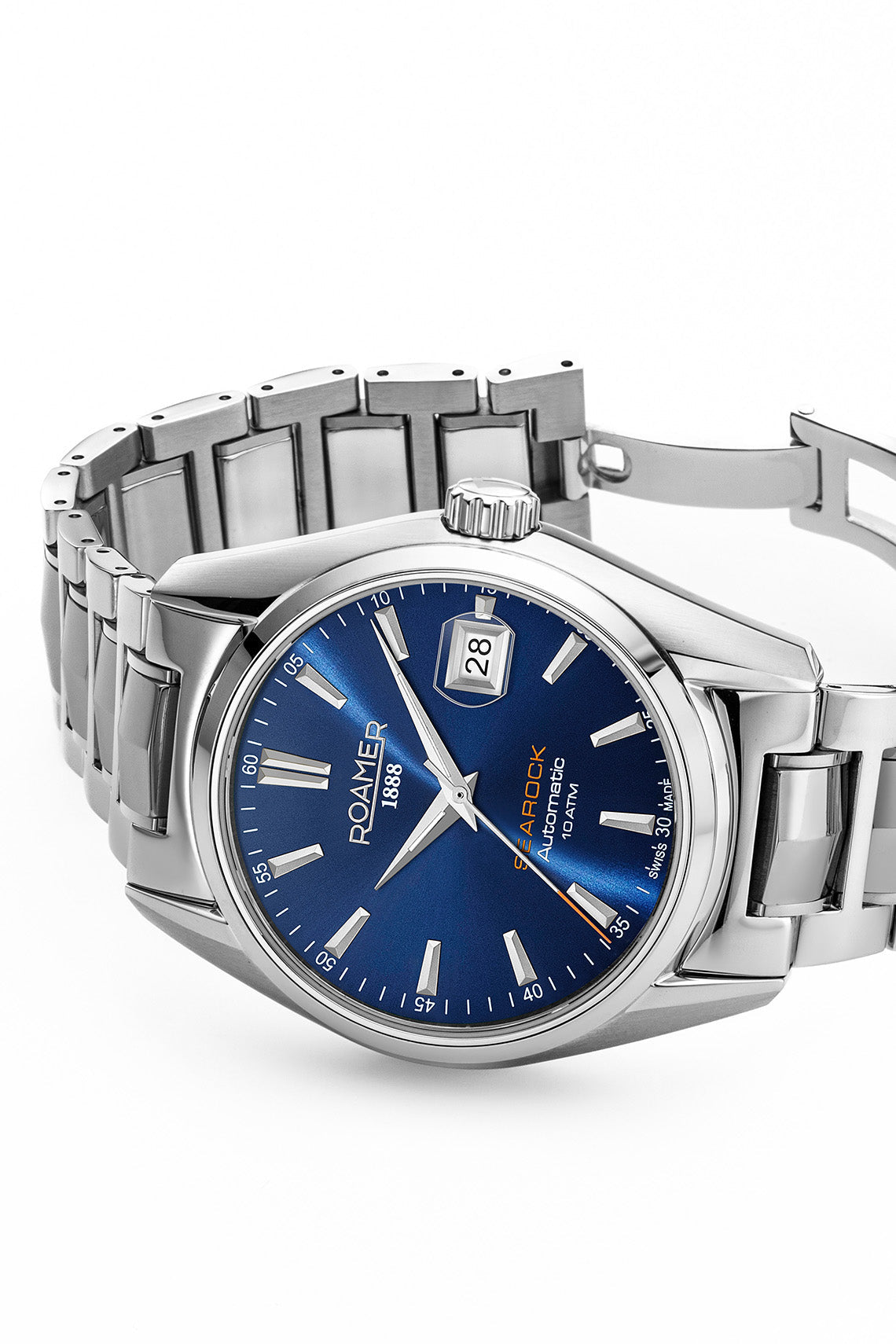 Roamer Searock 42mm Automatic Blue Dial Stainless Steel Strap Watch
