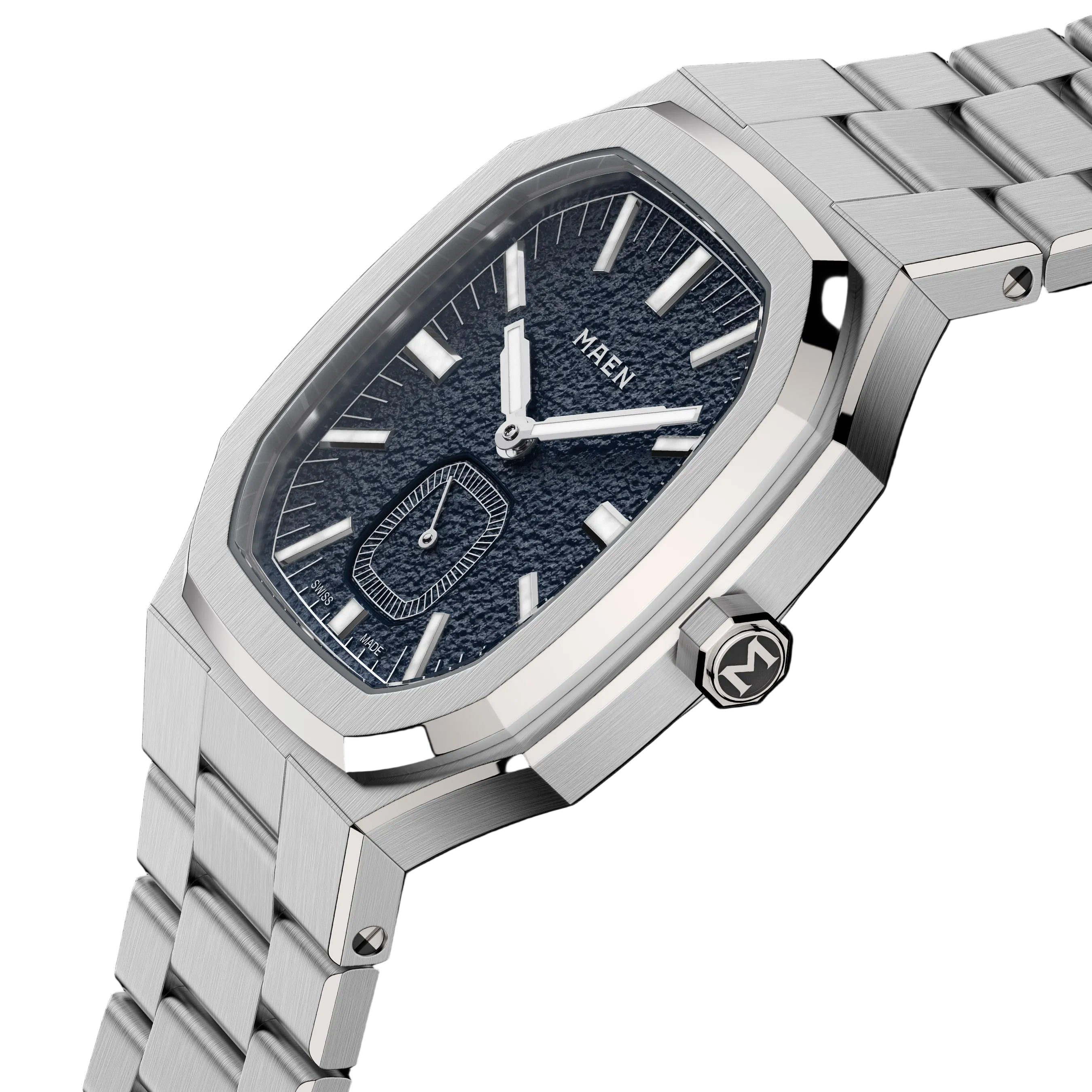 MAEN Manhattan 37 Ultra Thin Midnight Blue Manual Wind Movement Watch M2.2.1