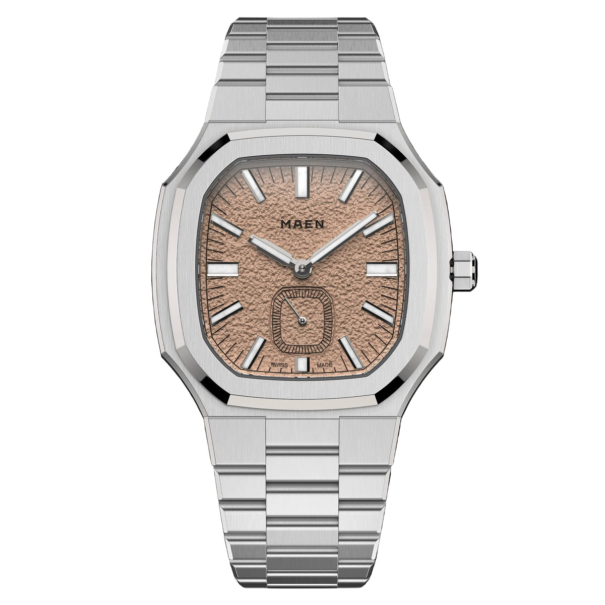 MAEN Manhattan 37 Ultra Thin Salmon Manual Wind Movement Watch