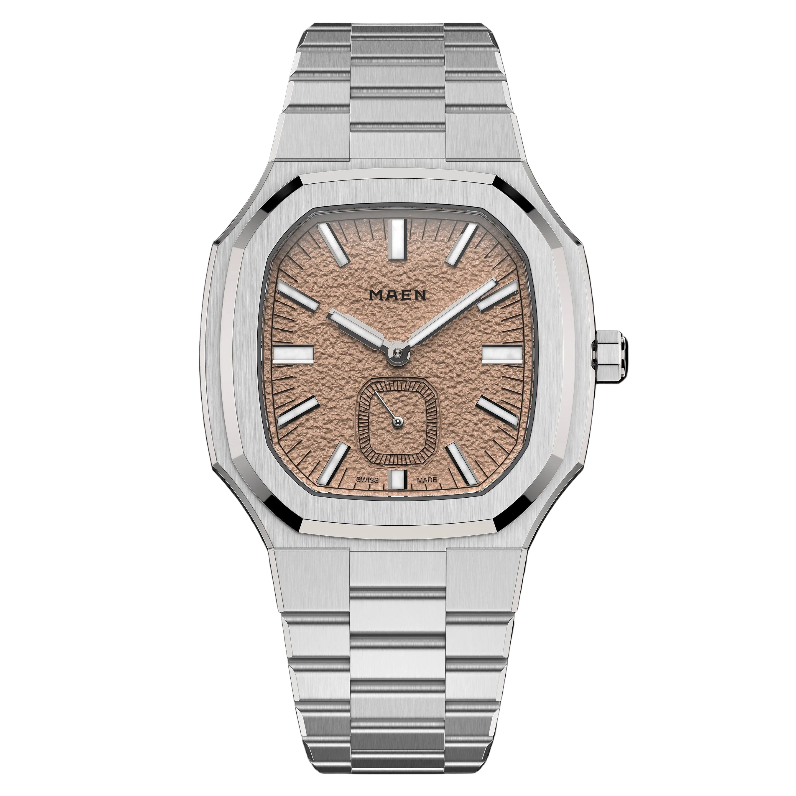 MAEN Manhattan 37 Ultra Thin Salmon Manual Wind Movement Watch M2.2.3