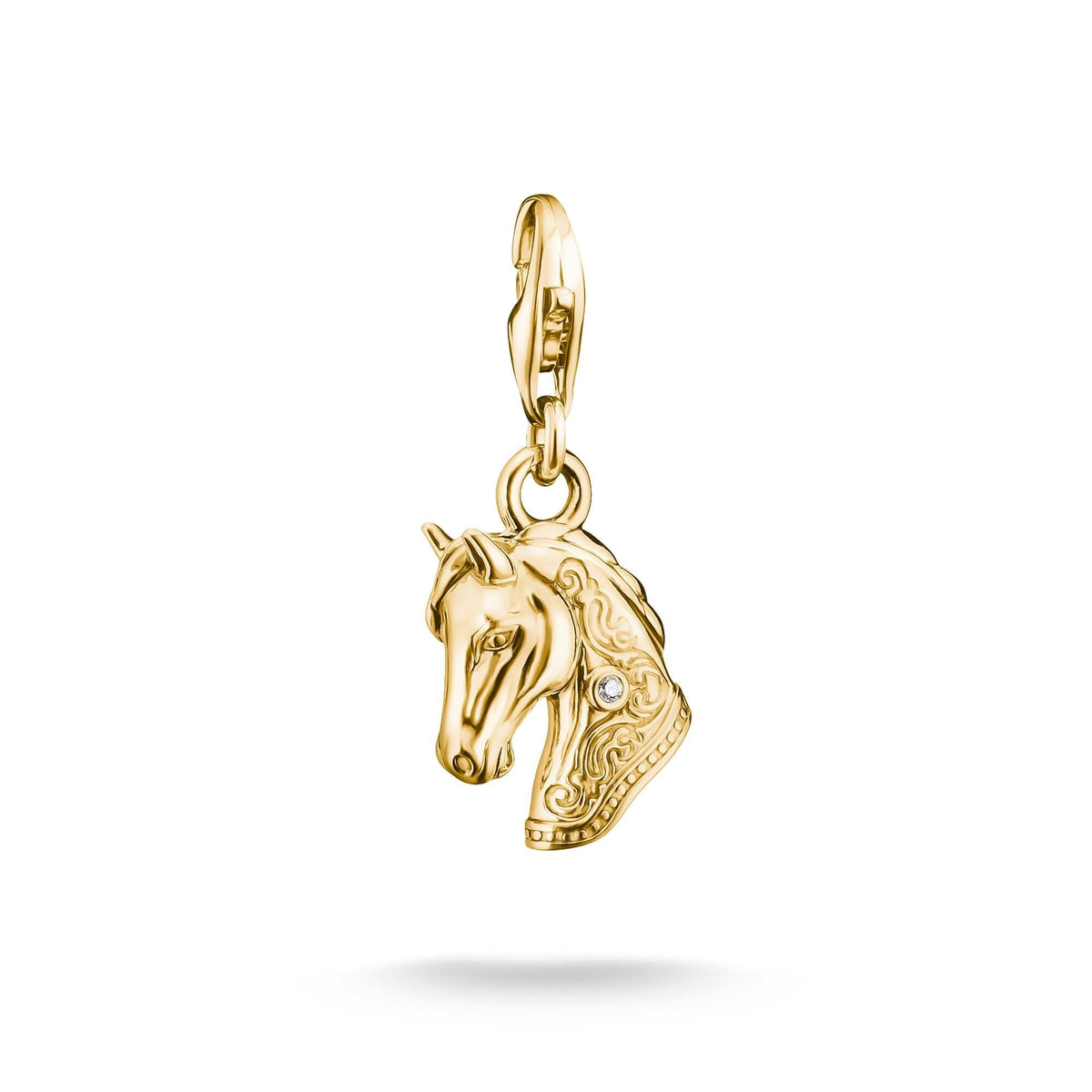 Thomas Sabo Gold-Plated Horse Head Charm with White Zirconia CC2233MY CC2233MY front packshot