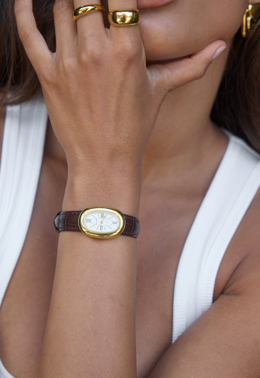 Cendré Bridgette White Dial 18K Gold Women's Watch — view 2