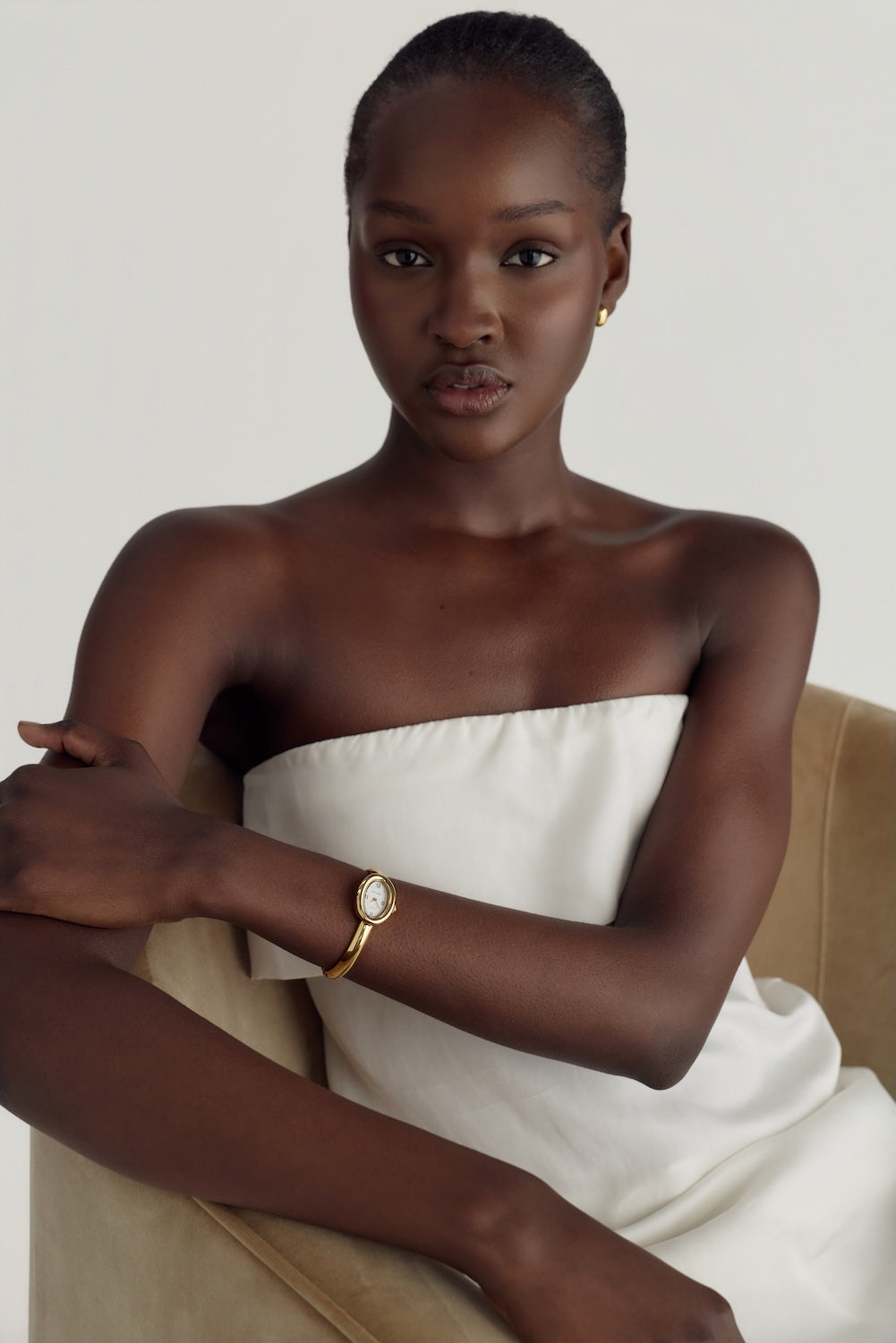 Cendré Kate White Dial 18K Gold Women's Watch — view 6