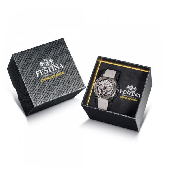 Festina Chrono Bike Grey Rubber Strap Watch f20726/1