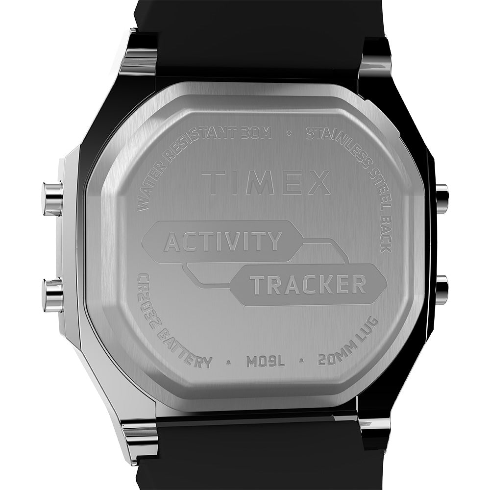 Timex Activity Tracker & Step Tracker 40mm Silver and Black Watch TW5M60700