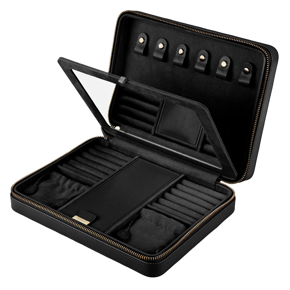 Wolf Lauren Large Zip Case in black recycled vegan leather — view 3