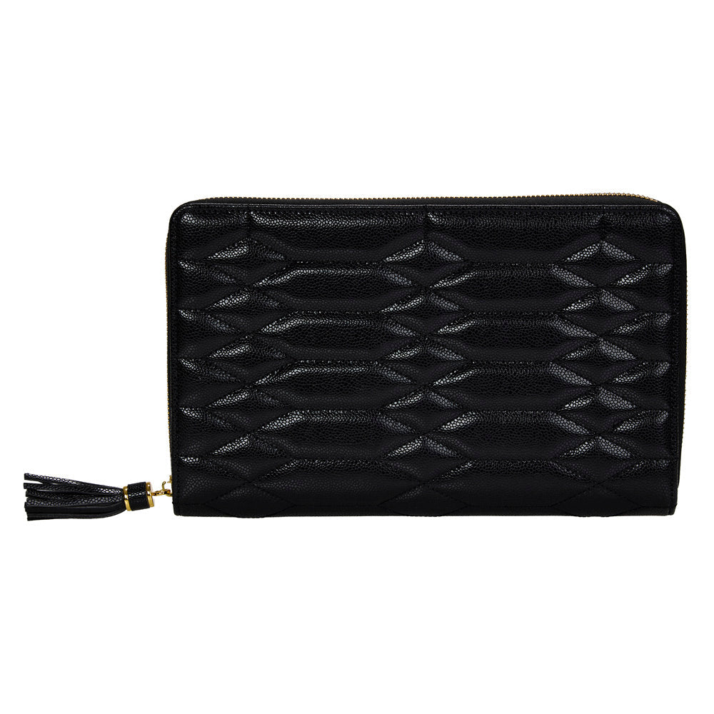 Wolf Lauren Large Portfolio in black recycled vegan leather
