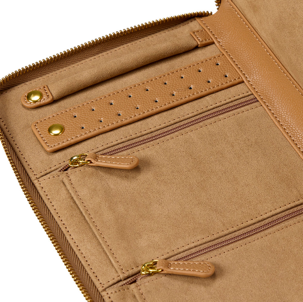 Wolf Lauren Large Portfolio in caramel recycled vegan leather — view 4