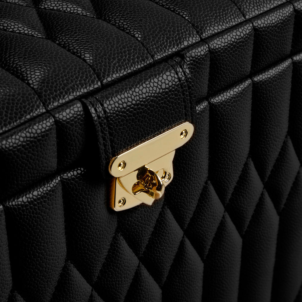 Wolf Lauren Medium Jewellery Box in black recycled vegan leather — view 7