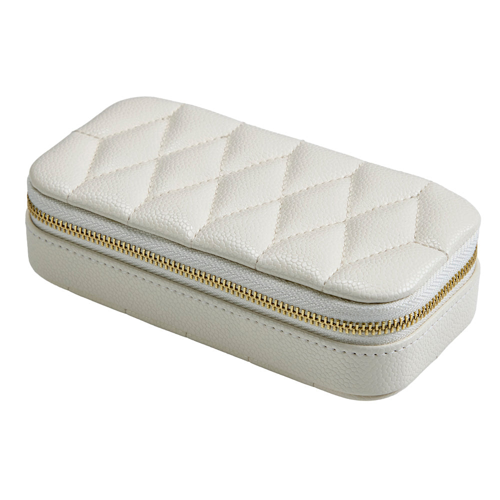 Wolf Lauren Medium Jewellery Box in ivory recycled vegan leather — view 5