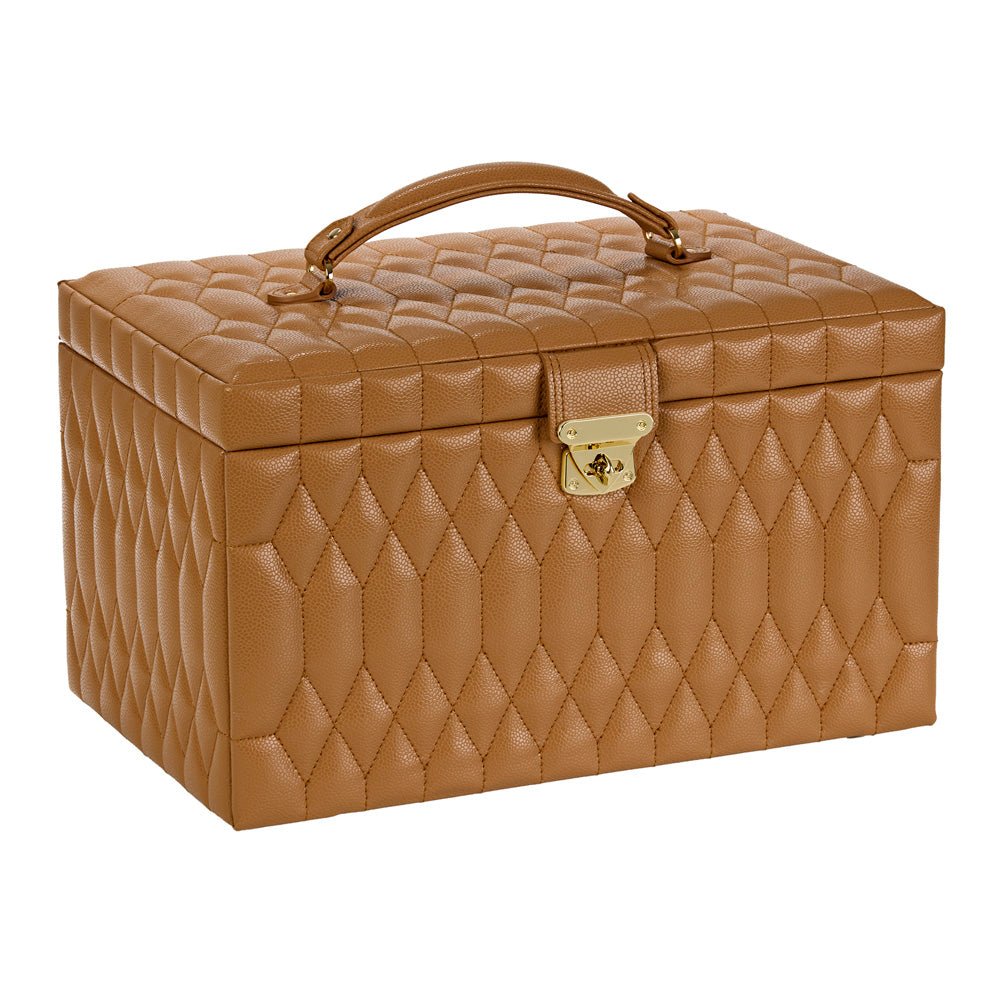 Wolf Lauren Large Jewellery Box in caramel recycled vegan leather — view 12