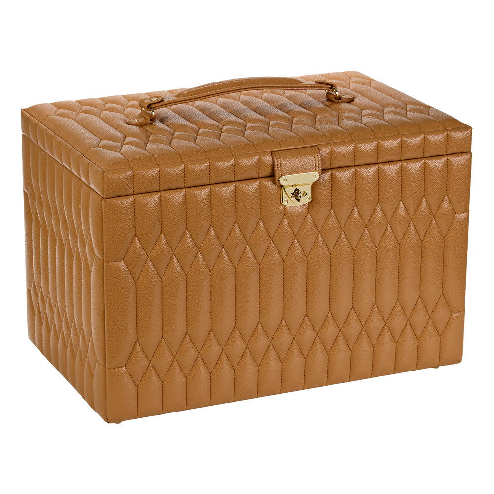 Wolf Lauren Extra Large Jewellery Box in caramel recycled vegan leather — view 13