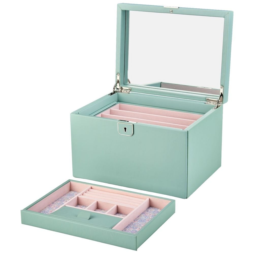 Wolf Liberty Large Jewellery Box Sage 381051