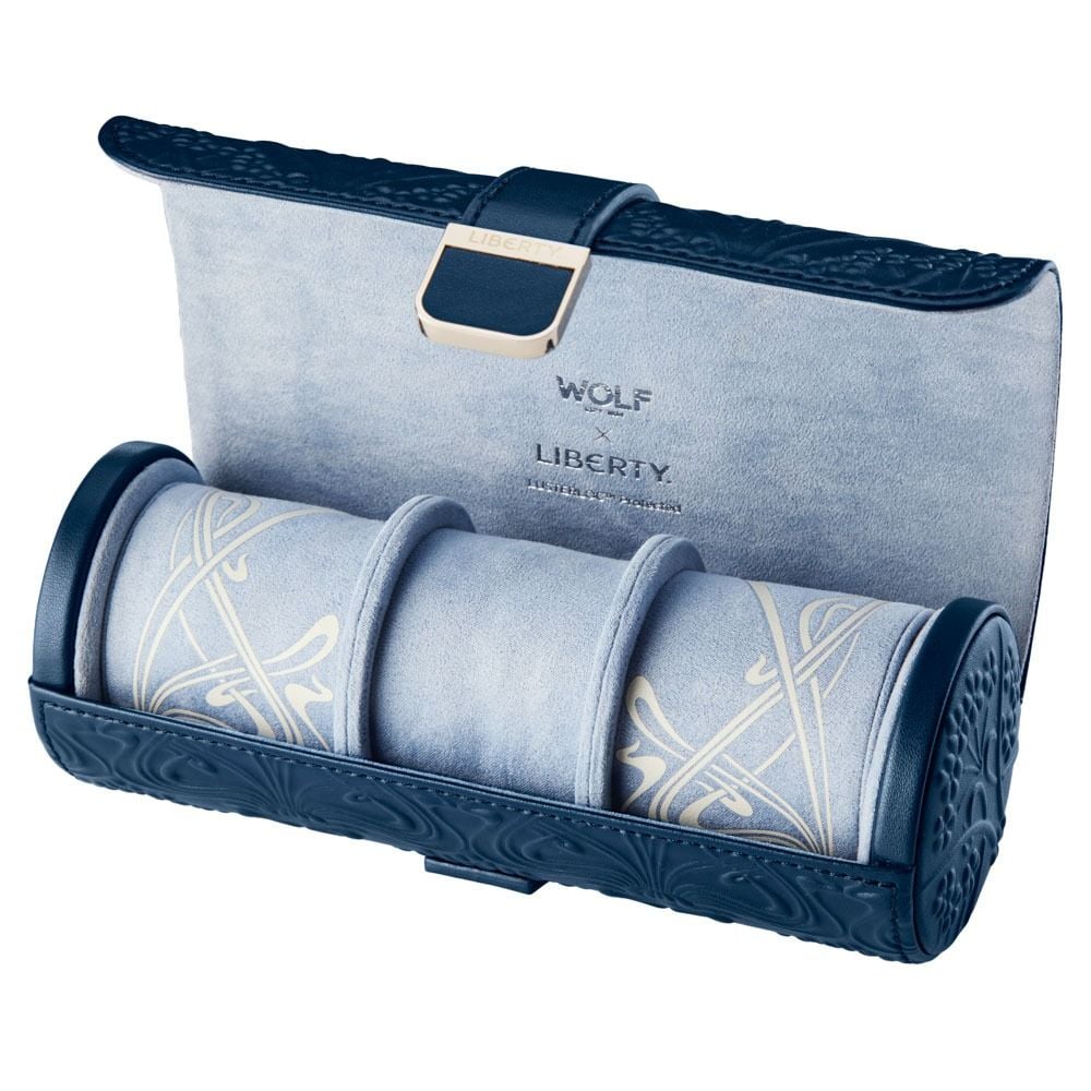 Wolf Liberty Triple Watch Roll Navy 381517