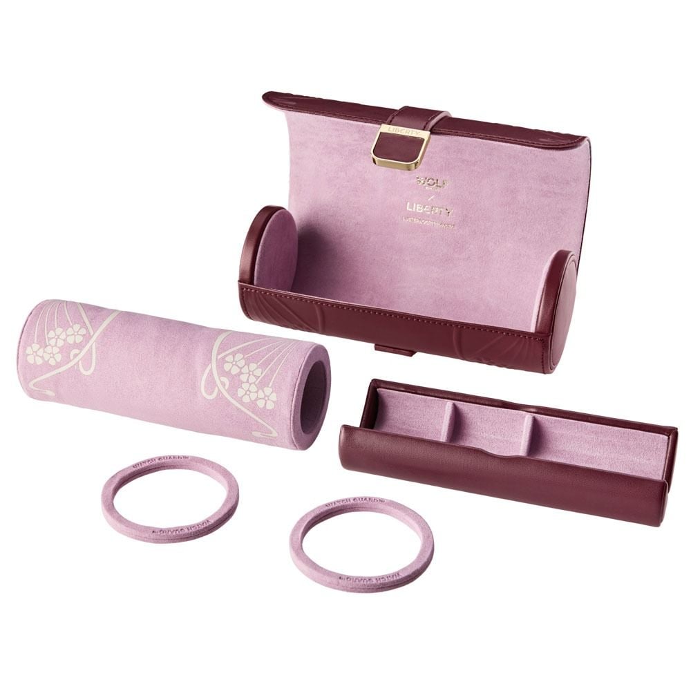Wolf Liberty Triple Watch Roll Burgundy 381527