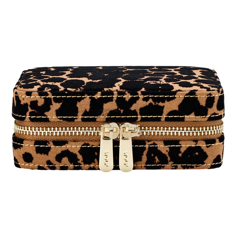 Wolf Savanna Leopard Print Jewellery Zip Case