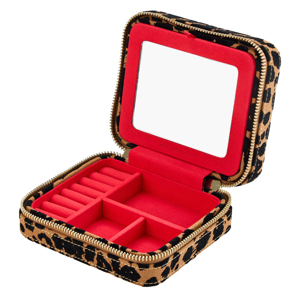 Wolf Savanna Leopard Print Jewellery Zip Case