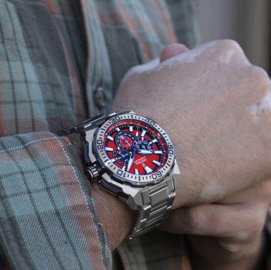 Festina Chrono Bike Red Dial Stainless Steel Strap Watch F20724/5