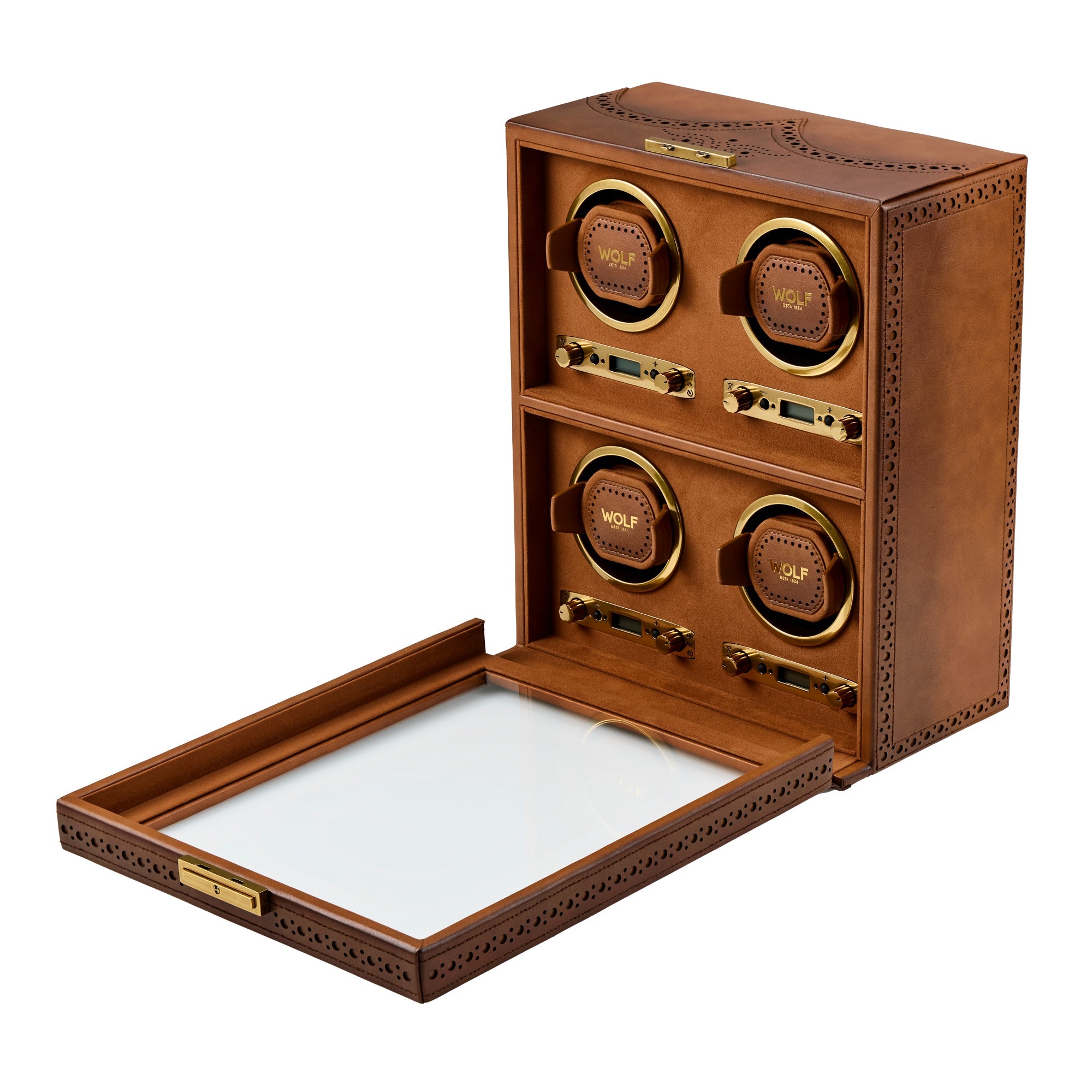 WOLF Brogue 4 Piece Watch Winder