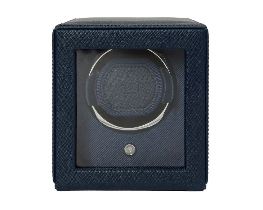 Wolf "Cub" Single Watch Winder with Cover - Vegan Leather