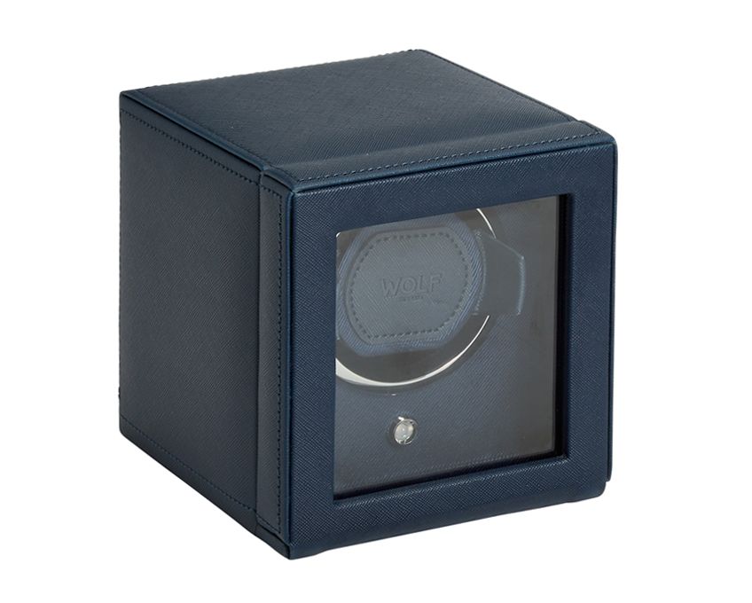 Wolf "Cub" Single Watch Winder with Cover - Vegan Leather