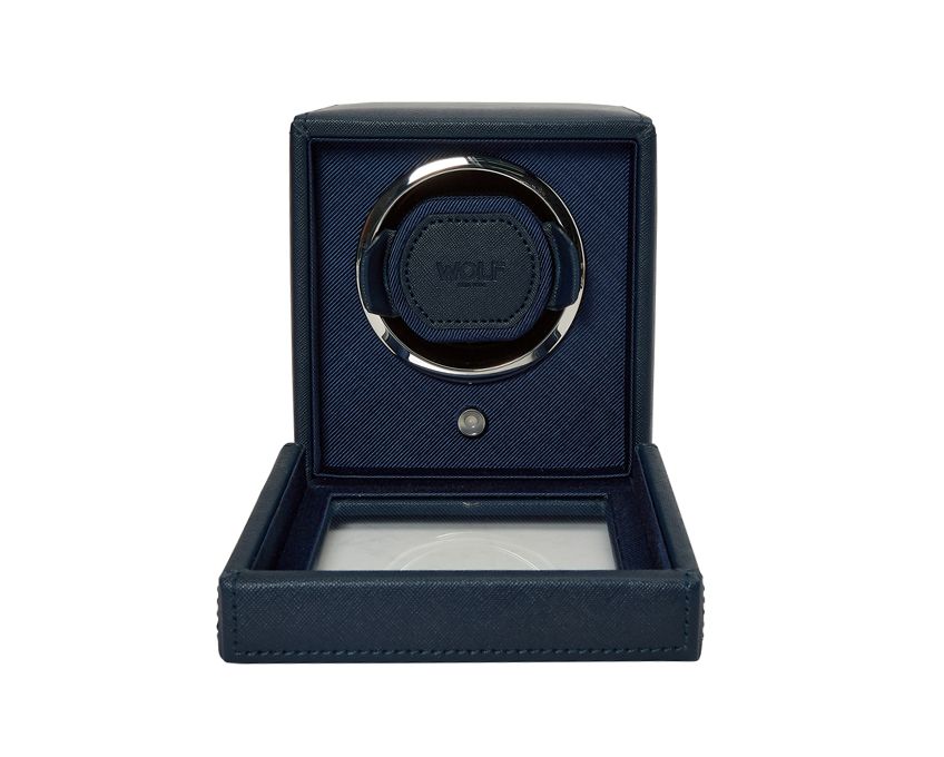 Wolf "Cub" Single Watch Winder with Cover - Vegan Leather