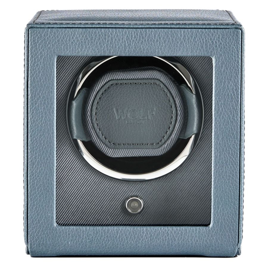 Wolf "Cub" Single Watch Winder with Cover - Vegan Leather