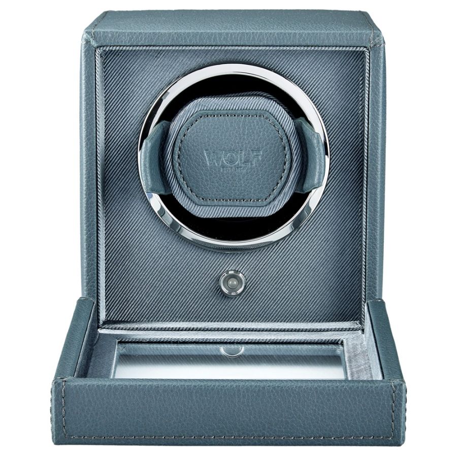 Wolf "Cub" Single Watch Winder with Cover - Vegan Leather