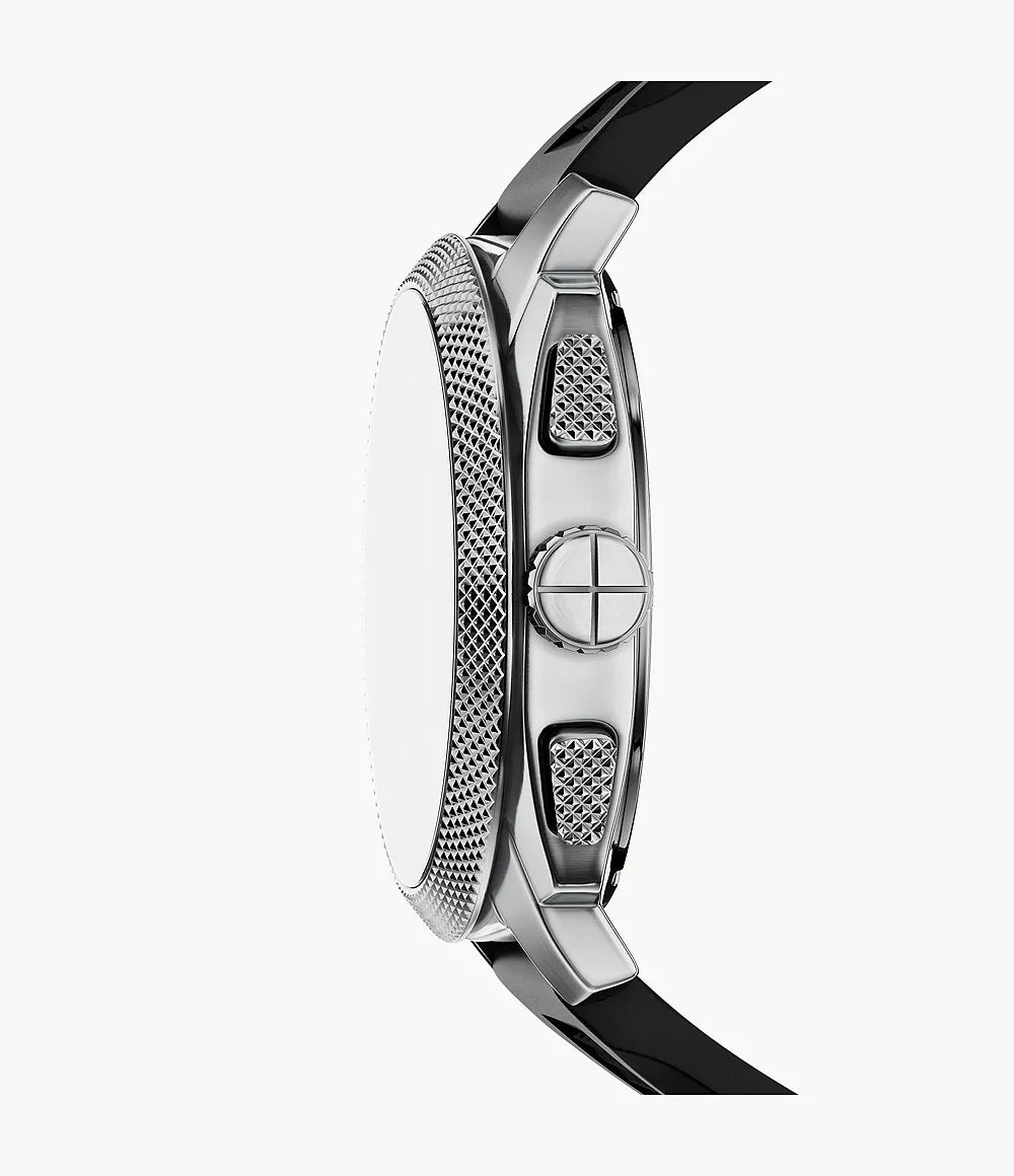 Fossil Machine Chronograph Black Silicone Watch FS6145SET