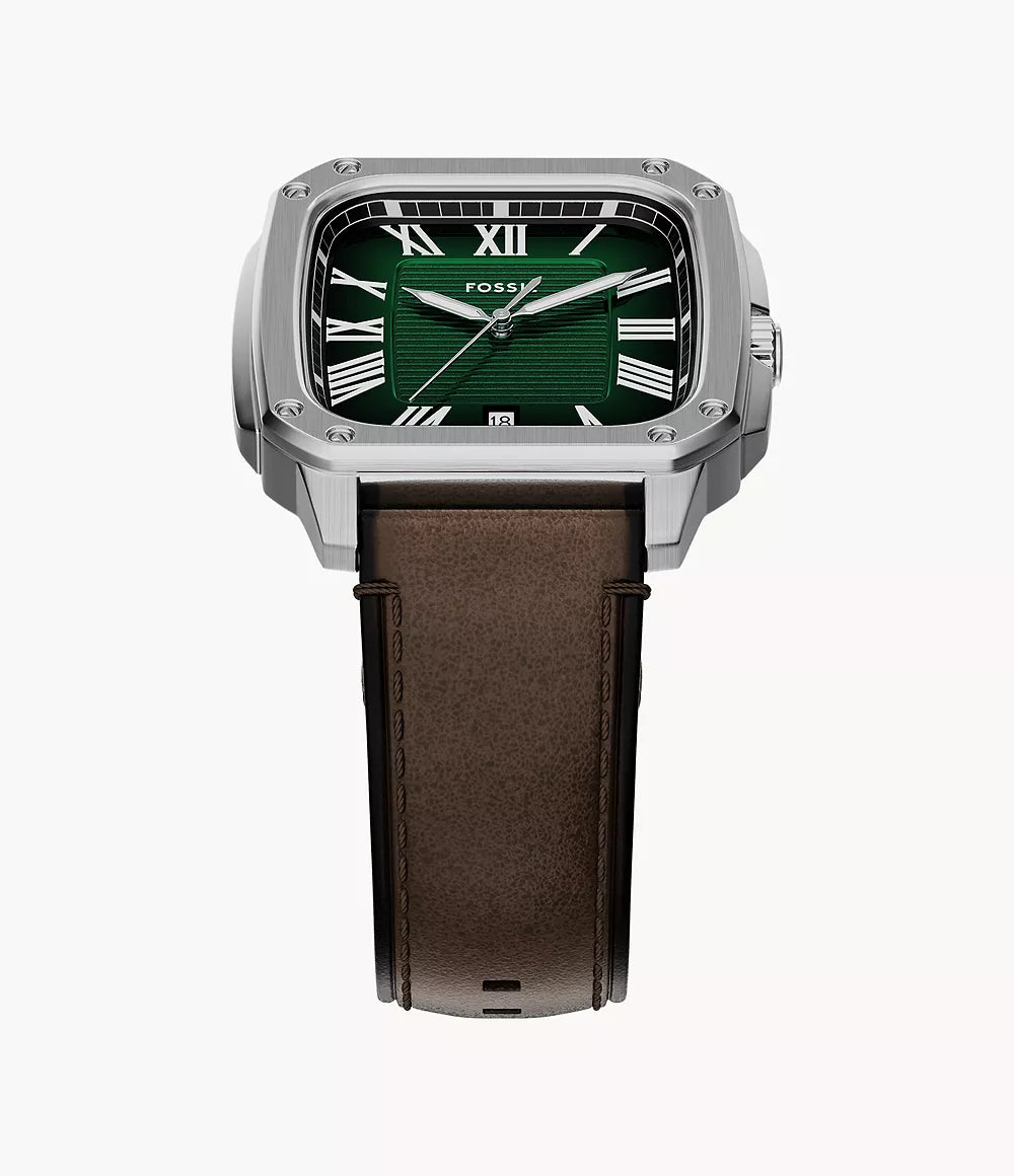 Fossil Crosby Three Hand Brown Leather Watch FS6150