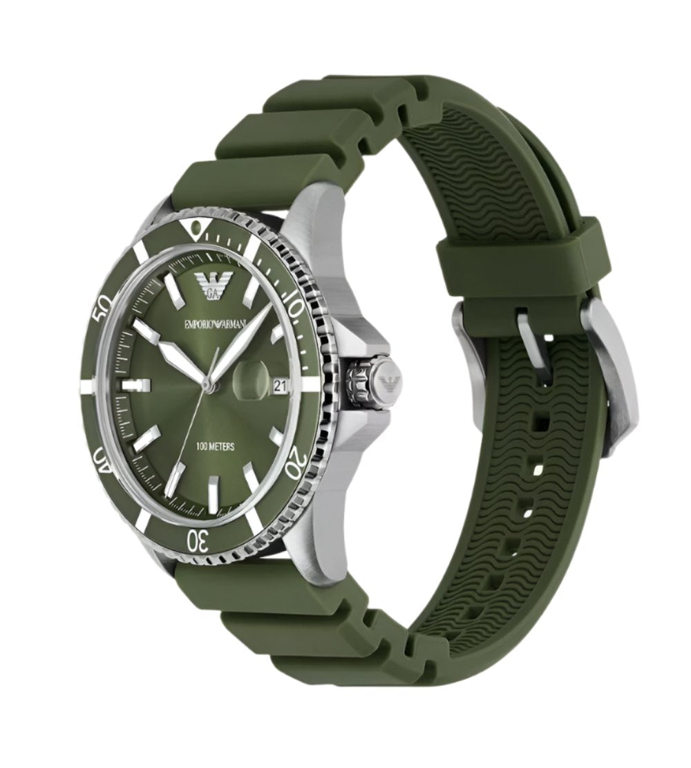 Armani Adventure Seeker Green Silicone Watch AR11638
