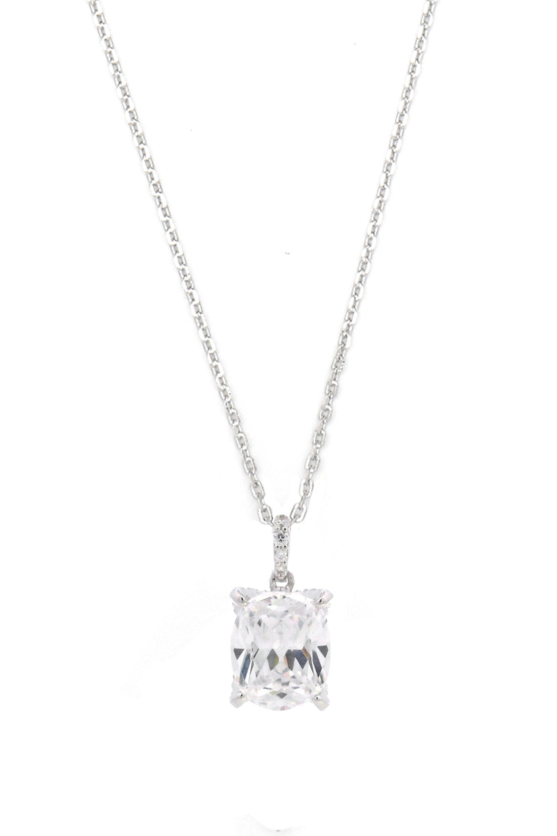 SYDNEY SOIRÉE ELAINE CUSHION CUT PENDANT SILVER