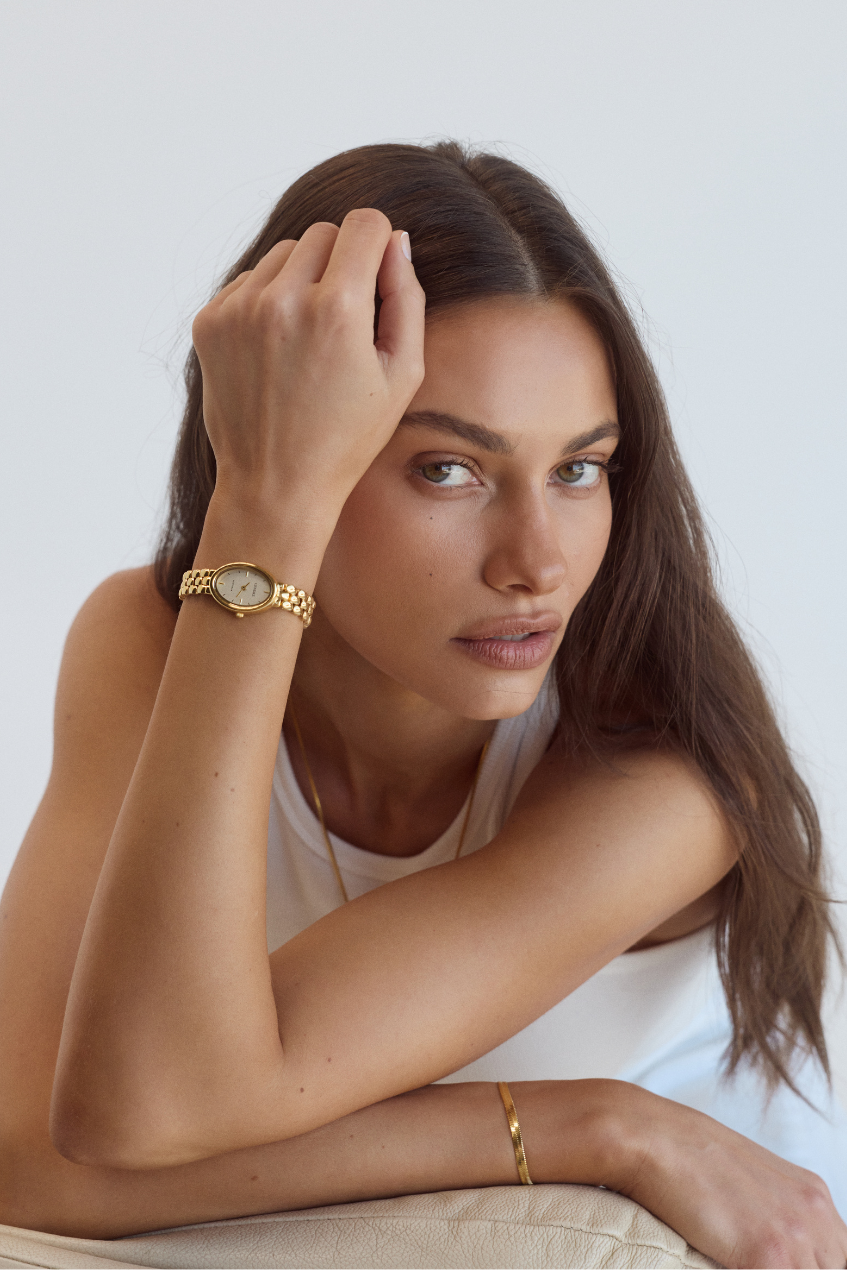Cendré Phoebe Gold Dial 18K Gold Women's Watch — view 3