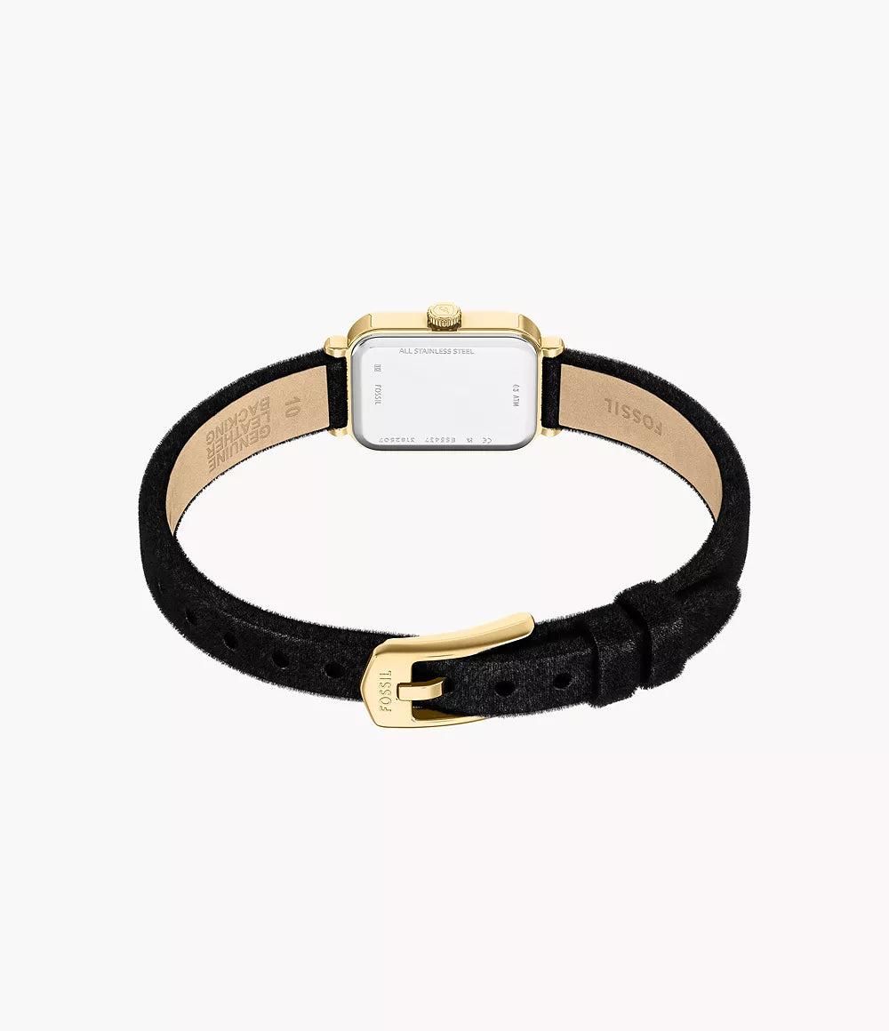 Fossil Raquel Two Hand Black Velvet Watch ES5437