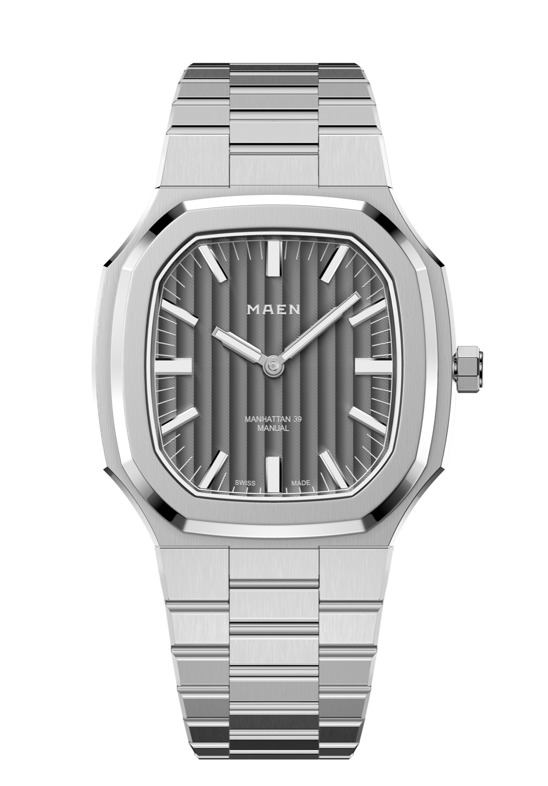 MAEN Manhattan 39 Ultra Thin Grey Dial No Date Display Manual Watch M4.1.4