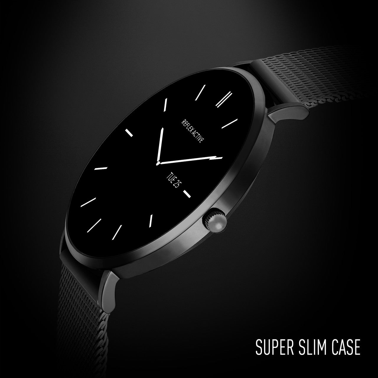 Reflex Active SERIES 42 AMOLED Ultra Slim Black Mesh + Grey Silicone Strap Smart Watch RA42-2208