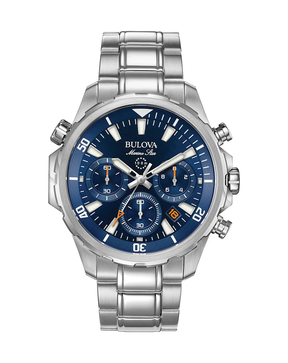 Bulova Men’s Marine Star Chronograph Blue Dial Watch 96B256